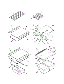 Shelves parts for Kenmore Refrigerator 253.64199404 (25364199404, 253 64199404) from AppliancePartsPros.com