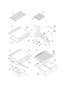 Shelves parts for Kenmore Refrigerator 253.64522405 (25364522405, 253 64522405) from AppliancePartsPros.com