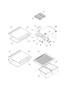 Shelves parts for Kenmore Refrigerator 253.64702402 (25364702402, 253 64702402) from AppliancePartsPros.com