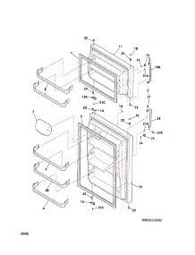Door parts for Kenmore Refrigerator 253.6480240E (2536480240E, 253 6480240E) from AppliancePartsPros.com