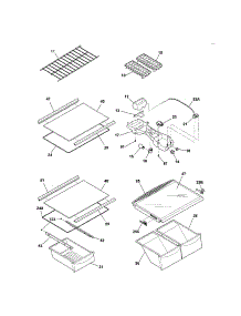 Shelves parts for Kenmore Refrigerator 253.6480240E (2536480240E, 253 6480240E) from AppliancePartsPros.com