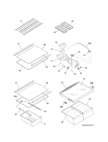 Shelves parts for Kenmore Refrigerator 253.6480240F (2536480240F, 253 6480240F) from AppliancePartsPros.com