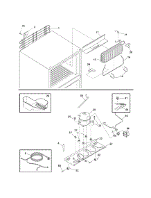 System parts for Kenmore Refrigerator 253.6481240D (2536481240D, 253 6481240D) from AppliancePartsPros.com