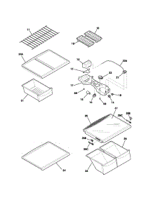 Shelves parts for Kenmore Refrigerator 253.64814400 (25364814400, 253 64814400) from AppliancePartsPros.com