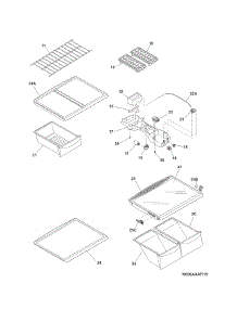 Shelves parts for Kenmore Refrigerator 253.6481840F (2536481840F, 253 6481840F) from AppliancePartsPros.com
