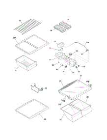 Shelves parts for Kenmore Refrigerator 253.6482240G (2536482240G, 253 6482240G) from AppliancePartsPros.com