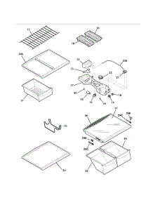 Shelves parts for Kenmore Refrigerator 253.64823402 (25364823402, 253 64823402) from AppliancePartsPros.com