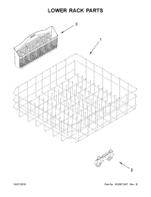 Lower Rack Parts parts for Kenmore Dishwasher 665.14572N610 (66514572N610, 665 14572N610) from AppliancePartsPros.com