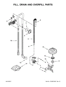 Fill, Drain And Overfill Parts parts for Kenmore Dishwasher 665.14572N611 (66514572N611, 665 14572N611) from AppliancePartsPros.com