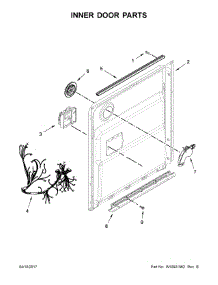 Inner Door Parts parts for Kenmore Dishwasher 665.14572N611 (66514572N611, 665 14572N611) from AppliancePartsPros.com