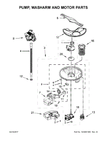 Pump, Washarm And Motor Parts parts for Kenmore Dishwasher 665.14572N611 (66514572N611, 665 14572N611) from AppliancePartsPros.com