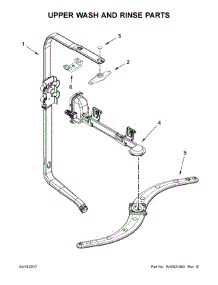 Upper Wash And Rinse Parts parts for Kenmore Dishwasher 665.14572N611 (66514572N611, 665 14572N611) from AppliancePartsPros.com