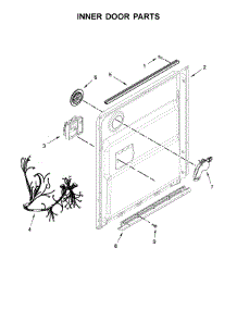 Inner Door Parts parts for Kenmore Dishwasher 665.14572N612 (66514572N612, 665 14572N612) from AppliancePartsPros.com