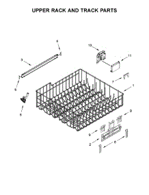 Upper Rack And Track Parts parts for Kenmore Dishwasher 665.14572N612 (66514572N612, 665 14572N612) from AppliancePartsPros.com