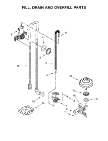 Fill, Drain And Overfill Parts parts for Kenmore Dishwasher 665.14572N612 (66514572N612, 665 14572N612) from AppliancePartsPros.com