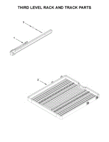 Third Level Rack And Track Parts parts for Kenmore Dishwasher 665.14572N612 (66514572N612, 665 14572N612) from AppliancePartsPros.com