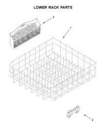 Lower Rack Parts parts for Kenmore Dishwasher 665.14572N612 (66514572N612, 665 14572N612) from AppliancePartsPros.com