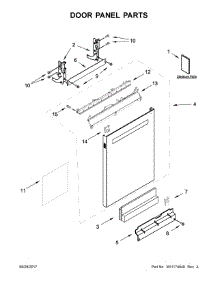 Door Panel Parts parts for Kenmore Dishwasher 665.14712N710 (66514712N710, 665 14712N710) from AppliancePartsPros.com