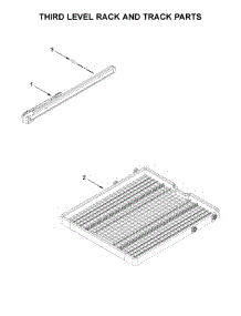 Third Level Rack And Track Parts parts for Kenmore Dishwasher 665.14712N710 (66514712N710, 665 14712N710) from AppliancePartsPros.com