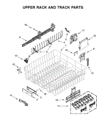 Upper Rack And Track Parts parts for Kenmore Dishwasher 665.14719N710 (66514719N710, 665 14719N710) from AppliancePartsPros.com