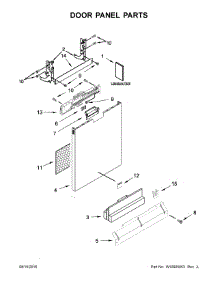 Door Panel Parts parts for Kenmore Dishwasher 665.14742N512 (66514742N512, 665 14742N512) from AppliancePartsPros.com