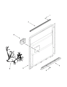Inner Door Parts parts for Kenmore Dishwasher 665.14743N510 (66514743N510, 665 14743N510) from AppliancePartsPros.com