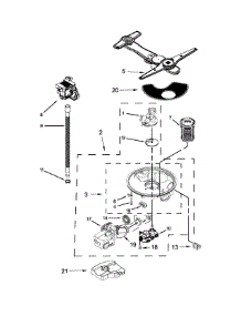 Pump, Washarm And Motor Parts parts for Kenmore Dishwasher 665.14743N510 (66514743N510, 665 14743N510) from AppliancePartsPros.com