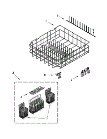 Lower Rack Parts parts for Kenmore Dishwasher 665.14743N511 (66514743N511, 665 14743N511) from AppliancePartsPros.com