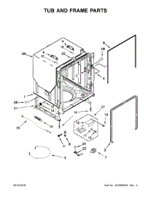 Tub And Frame Parts parts for Kenmore Dishwasher 665.14743N512 (66514743N512, 665 14743N512) from AppliancePartsPros.com