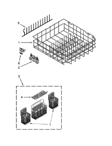 Lower Rack Parts parts for Kenmore Dishwasher 665.14752N510 (66514752N510, 665 14752N510) from AppliancePartsPros.com