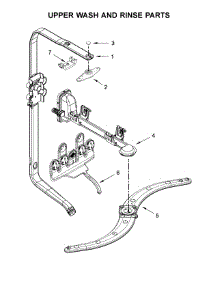 Upper Wash And Rinse Parts parts for Kenmore Dishwasher 665.14752N512 (66514752N512, 665 14752N512) from AppliancePartsPros.com
