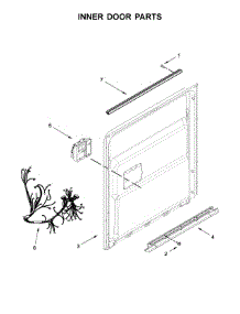 Inner Door Parts parts for Kenmore Dishwasher 665.14752N512 (66514752N512, 665 14752N512) from AppliancePartsPros.com