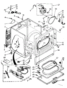 Cabinet Parts parts for Kenmore Dryer 110.87582720 (11087582720, 110 87582720) from AppliancePartsPros.com