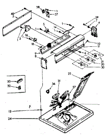 Top And Console Parts parts for Kenmore Dryer 110.87583120 (11087583120, 110 87583120) from AppliancePartsPros.com