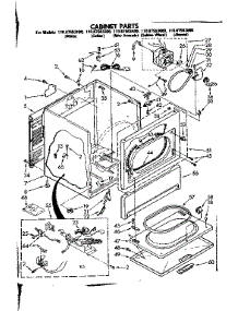 Cabinet Parts parts for Kenmore Dryer 110.87583400 (11087583400, 110 87583400) from AppliancePartsPros.com