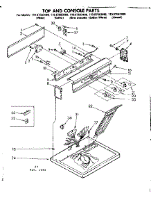 Dryer / Top And Console Parts parts for Kenmore Dryer 110.87583600 (11087583600, 110 87583600) from AppliancePartsPros.com