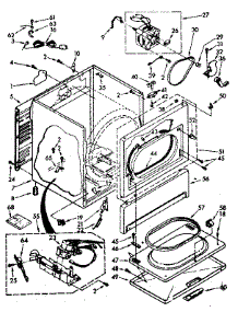 Cabinet Parts parts for Kenmore Dryer 110.87583620 (11087583620, 110 87583620) from AppliancePartsPros.com