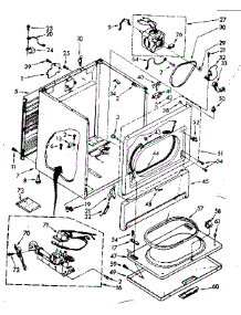 Cabinet Parts parts for Kenmore Dryer 110.87592310 (11087592310, 110 87592310) from AppliancePartsPros.com