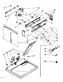 Top And Console Parts parts for Kenmore Dryer 110.87592820 (11087592820, 110 87592820) from AppliancePartsPros.com