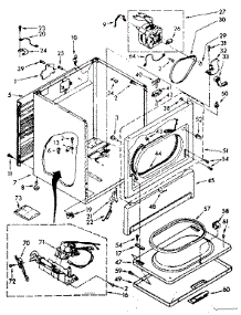 Cabinet Parts parts for Kenmore Dryer 110.87592820 (11087592820, 110 87592820) from AppliancePartsPros.com