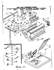 Top And Console Parts parts for Sears Dryer 11087594200 from AppliancePartsPros.com