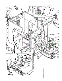 Cabinet Parts parts for Kenmore Dryer 110.87610100 (11087610100, 110 87610100) from AppliancePartsPros.com
