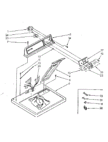 Top And Console Assembly parts for Kenmore Dryer 110.87620100 (11087620100, 110 87620100) from AppliancePartsPros.com