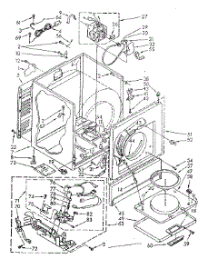 Cabinet Parts parts for Kenmore Dryer 110.87620100 (11087620100, 110 87620100) from AppliancePartsPros.com