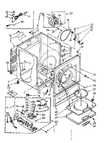 Cabinet Parts parts for Kenmore Dryer 110.8762110 (1108762110, 110 8762110) from AppliancePartsPros.com