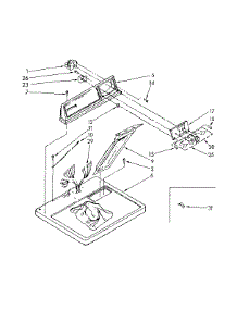 Top And Console Parts parts for Kenmore Dryer 110.8762110 (1108762110, 110 8762110) from AppliancePartsPros.com