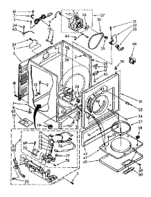 Cabinet parts for Kenmore Dryer 110.87661300 (11087661300, 110 87661300) from AppliancePartsPros.com