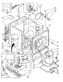 Cabinet Parts parts for Kenmore Dryer 110.87663100 (11087663100, 110 87663100) from AppliancePartsPros.com