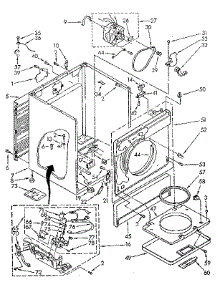 Cabinet Parts parts for Kenmore Dryer 110.87664800 (11087664800, 110 87664800) from AppliancePartsPros.com