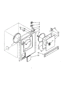 Front Panel And Door Parts parts for Kenmore Dryer 110.87679300 (11087679300, 110 87679300) from AppliancePartsPros.com